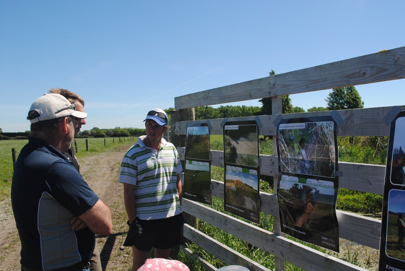 Sharing our findings with local landowners at a CAREX Open Day.