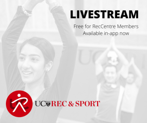 Livestream group fitness free for RecCentre members 